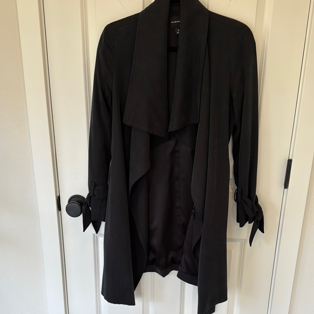Club Monaco Chic Black Women's Waterfall Trench size:XS